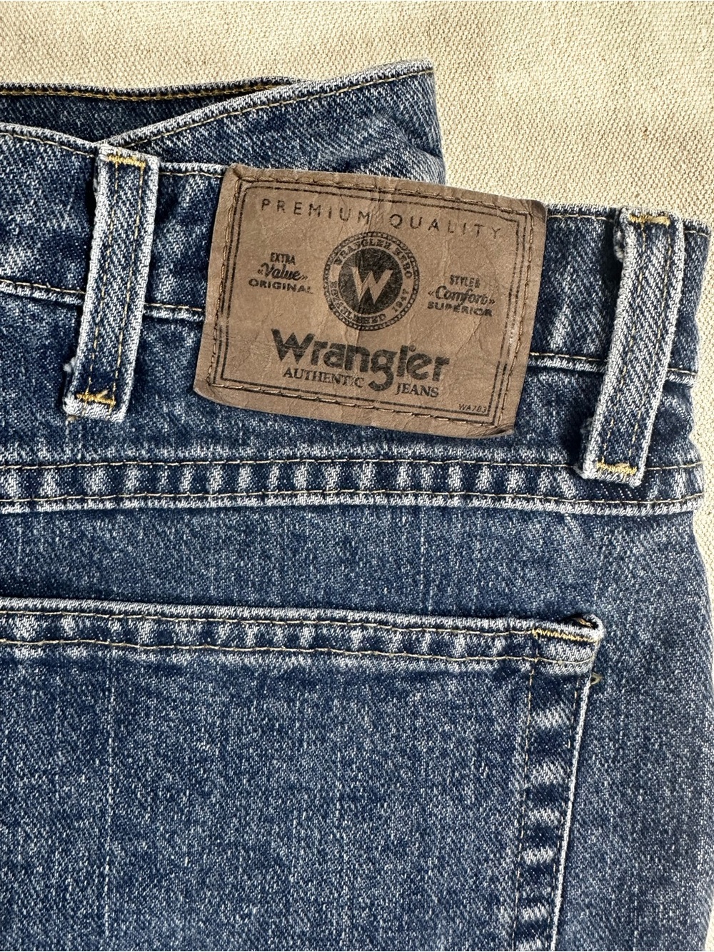 Wrangler Men’s Blue Denim Jeans 38x30